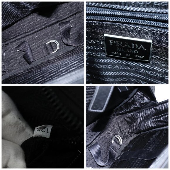 PRADA Business Bag Nylon Black Silver Auth bs30135 - Picture 15 of 16